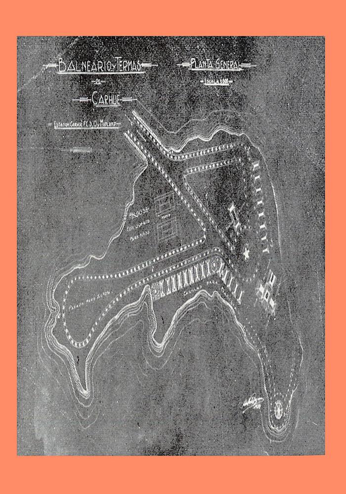 2200 1- Plano del Balneario Carhue Sobre la Isla en 1924, frente al El Cristo-min